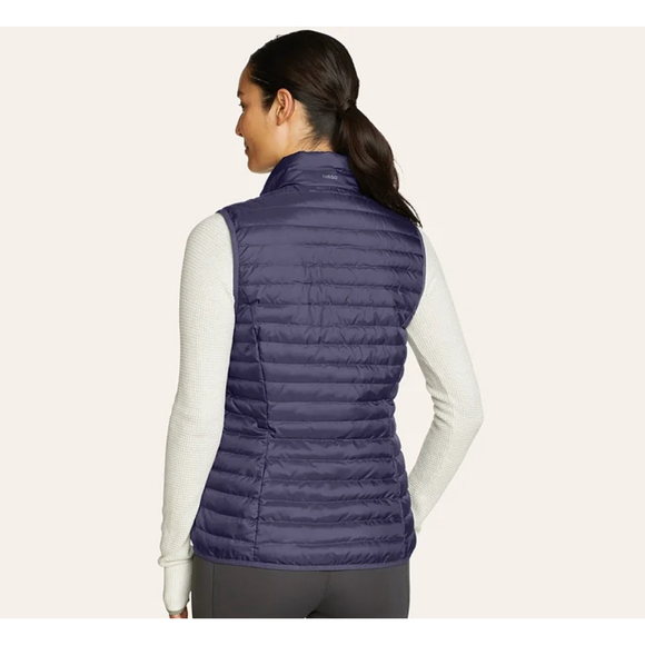 NWT Women's Eddie Bauer Microlight Down Vest Blue size XS - Picture 2 of 10
